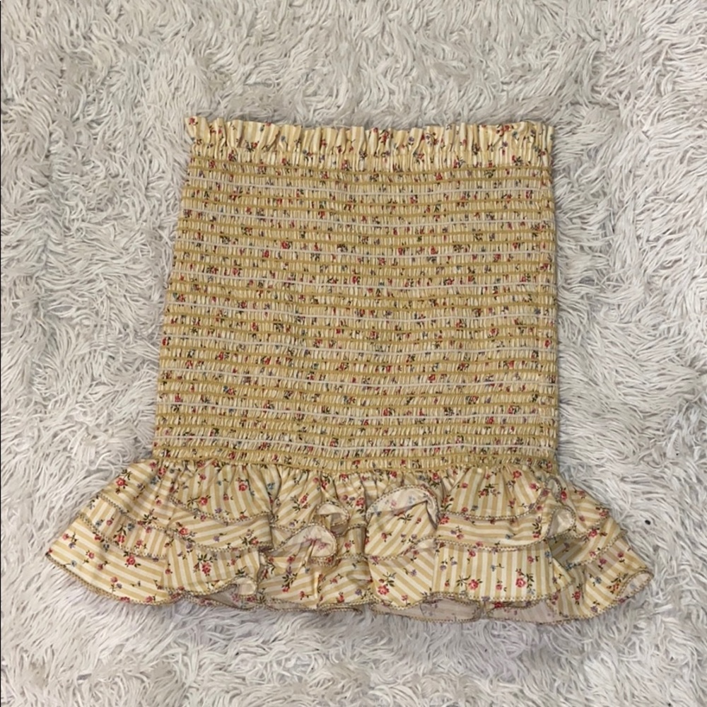 Petersyn Yellow Barrett Ruffle Skirt Size Xs - Picture 2 of 10